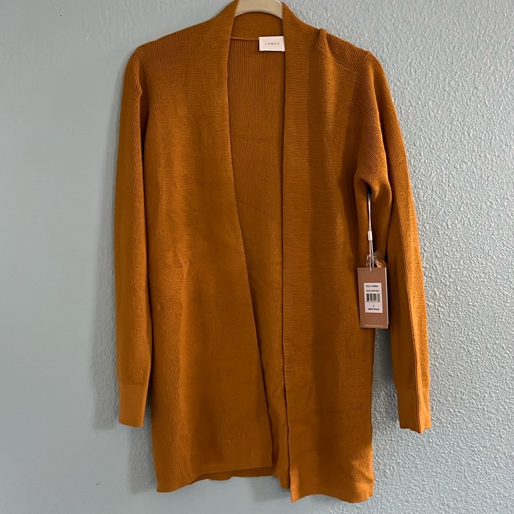 Cyrus Gold Open Front Cardigan